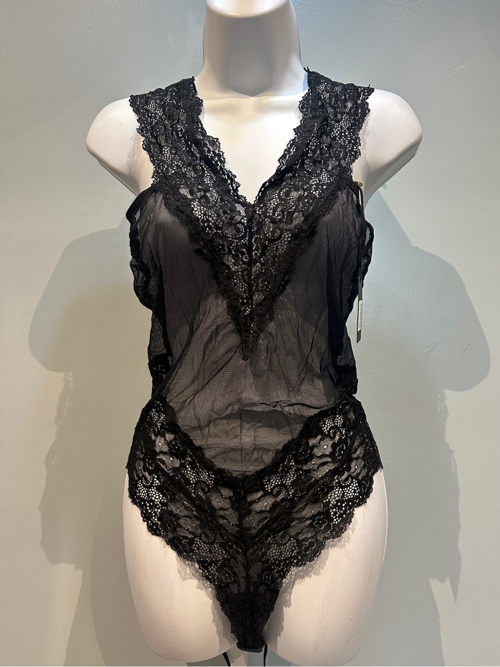 Mapale Black Lace Teddy Lingerie 2X/3X New with Tags
